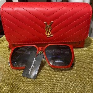 Salvatore Ferragamo Red Sunglasses